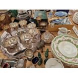 ELECTROPLATE DRINKING WARES, OTHER ELECTROPLATE, JAPANESE BLUE AND WHITE BOWLS, ASHWORTHS PLATES,