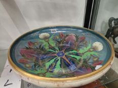A WALTER SLATER SHELLEY THISTLE DECORATED SHALLOW BOWL