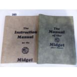 A 1931-2 MG MIDGET MANUAL TOGETHER WITH A 1931-2 MG MIDGET INSTRUCTION MANUAL