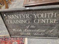 A WELSH YOUTH CLUB SIGN.