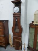 A TALL FRENCH LONG CASE COMTOISE CLOCK.