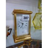 A BRASS CASED CARRIAGE CLOCK BY ST JAMES LONDON