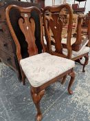 A SET OF EIGHT GEORGE I STYLE DINING CHAIRS.