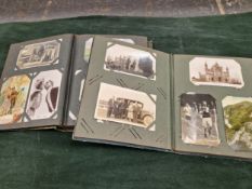 TWO ALBUMS OF POSTCARDS ETC.