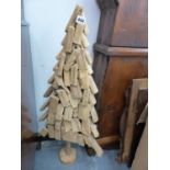 A DRIFTWOOD XMAS TREE.