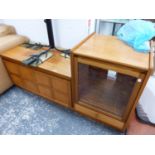 A 1970'S NATHAN SIDE UNIT AND MATCHING STEREO CABINET.