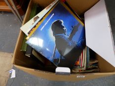 A BOX OF VARIOUS RECORDS.