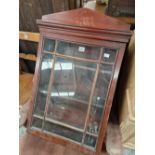 A VICTORIAN MAHOGANY WALL CABINET.