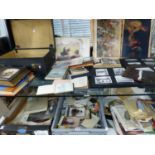 A LARGE QUANTITY OF PHOTO ALBUMS, AUTOGRAPH BOOKS, DRAWINGS ETC.