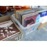 A LARGE COLLECTION OF RECORD ALBUMS.