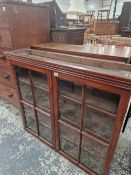 TWO ANTIQUE MAHOGANY BOOKCASES.