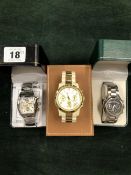 A MICHAEL KORS WATCH COMPLETE WITH BOX, A FLYING SCOTSMAN BOXED WATCH, AND A MALLARD 70th
