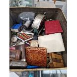 COLLECTABLES TO INLCLUDE, VINTAGE AND LATER WATCHES, SNUFF BOXES, VARIOUS PENDA, A SILVER ST.