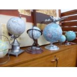 A GROUP OF SIX VARIOUS GLOBES.