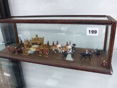 A GLAZED CASED MODEL OF THE ROYAL CORONATION COACH.