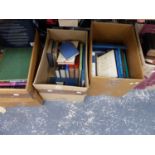 FOUR BOXES OF BOOKS MOST PERTAINING TO YACHTING AND BOATS.