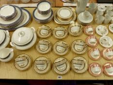 A MINTONS ARAGON PATTERN TEA SET, TOGETHER WITH A DOULTON SHERBROOKE DINNER SERVICE AND OTHER COFFEE