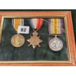 A GROUP OF THREE WWI MEDALS TO PTE. R McCLEAN SEAFORTH HIGHLANDERS.