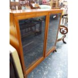 TWO MIDCENTURY /RETRO MAHOGANY BOOKCASE/ DISPLAY CABINETS BY NISSENBAUM