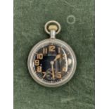 A MILITARY MARKED WALTHAM POCKET WATCH.