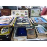 A LARGE COLLECTION OF VINTAGE EPHEMERA, PRINTS, POSTERS, CALENDARS, GUIDE BOOKS, ETC.