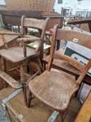 TWO ANTIQUE CHILDS CHAIRS.