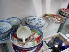 A QUANTITY OF CHINESE AND JAPANESE CHINA WARES.