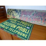 TWO VINTAGE STYLE SIGNS.