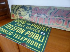 TWO VINTAGE STYLE SIGNS.