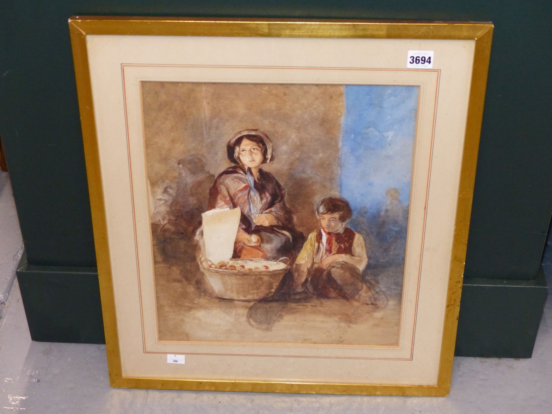 19TH CENTURY ENGLISH SCHOOL, THE APPLE SELLER, WATERCOLOUR. 35 X 40 cm - Image 2 of 7