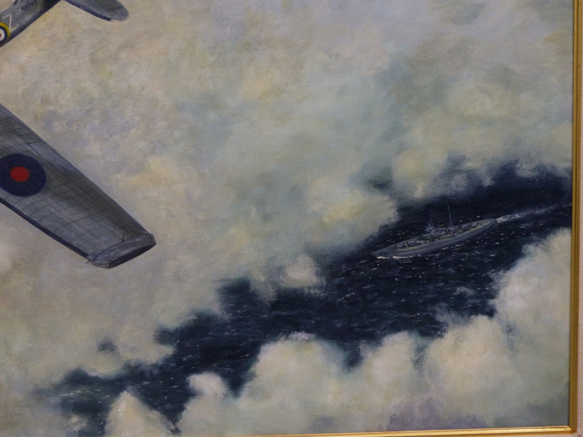 BARBARA HICKIN ( 20TH CENTURY) ARR. CONSOLIDATED PBY-5 CTALINE RECON AIRCRAFT SIGHTING THE BISMARK M - Bild 3 aus 6