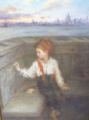 AUGUSTUS EDWIN MULREADY (1844-1886)- A YOUNG BEGINNER, OIL ON PREPARED PANEL, SIGNED L/L,