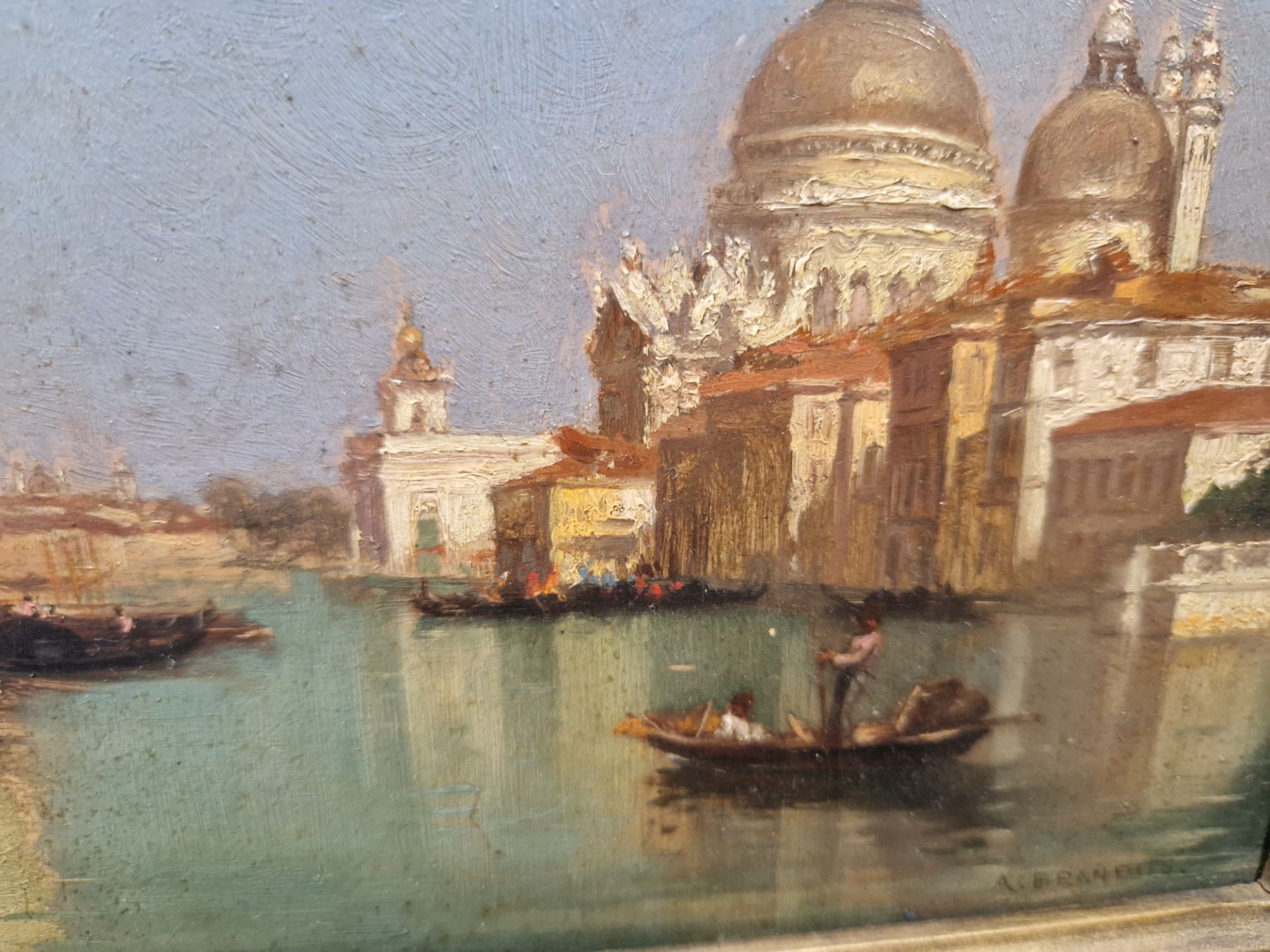 ATTRIB. ANTONIETTA BRANDEIS (1848-1926). THE GRAND CANAL, VENICE, OIL ON PANEL, BEARS SIGNITURE - Image 11 of 24