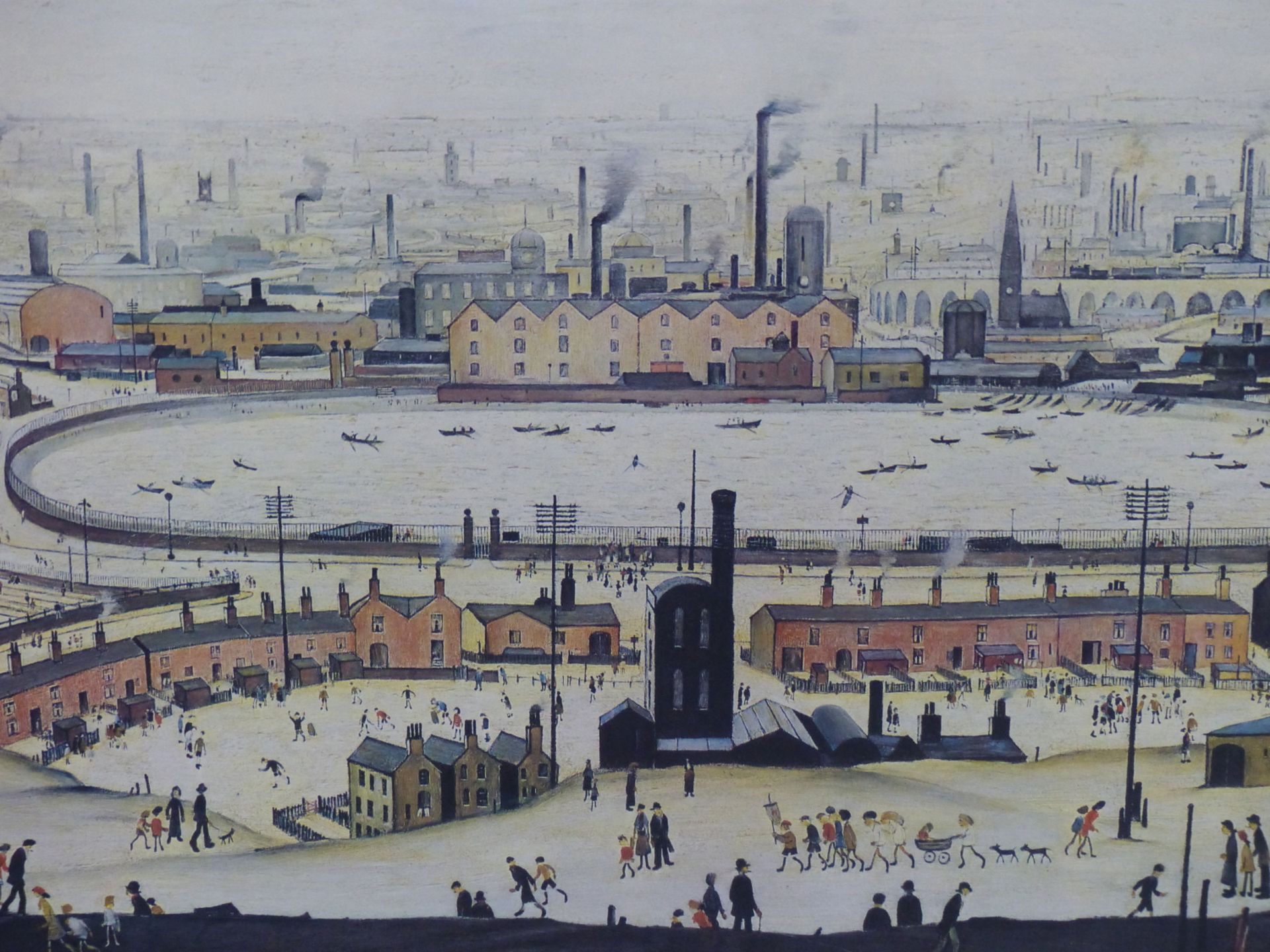 L. S. LOWRY (1887-1976) ARR. " THE POND". PENCIL SIGNED OFFSET LITHOGRAPH. FINE ART TRADE GUILD BLI - Image 8 of 9