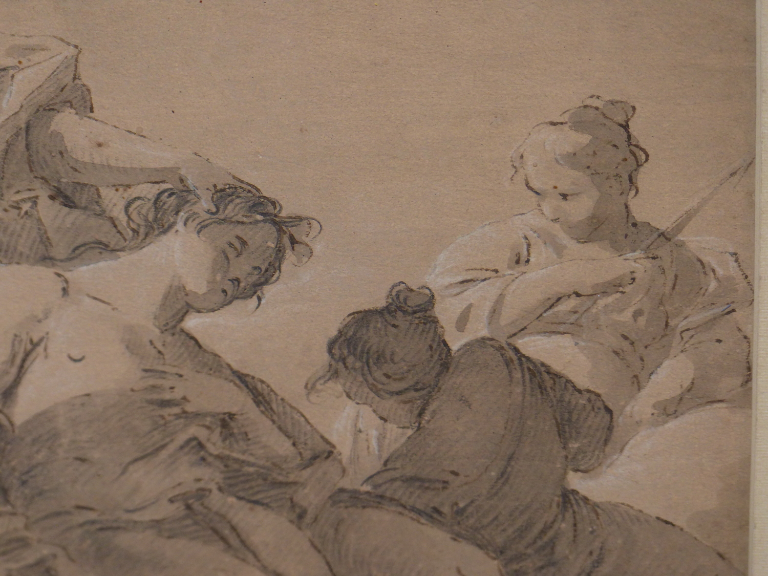 AFTER GIOVANNI TIEPOLO, AN 18TH/ 19TH FIGURE STUDY, GREY WASH, PENCIL AND CHALK ON PAPER, BEARS - Image 7 of 9