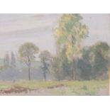 PATRICK PHILLIPS (20TH CENTURY) ARR. "IN THE EURE VALLEY" PENCIL AND WATERCOLOUR, SIGNED LOWER RIGHT
