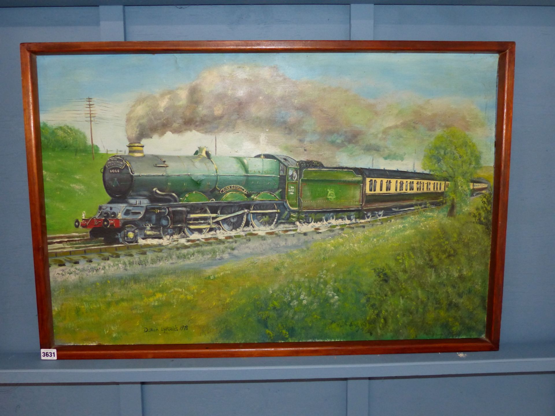 DEREK LYEBATT (20TH CENTURY) ARR. THE 4-6-0 STEAM LOCOMOTIVE KING GEORGE VI THE MERCHANT VENTURER AT - Image 2 of 5