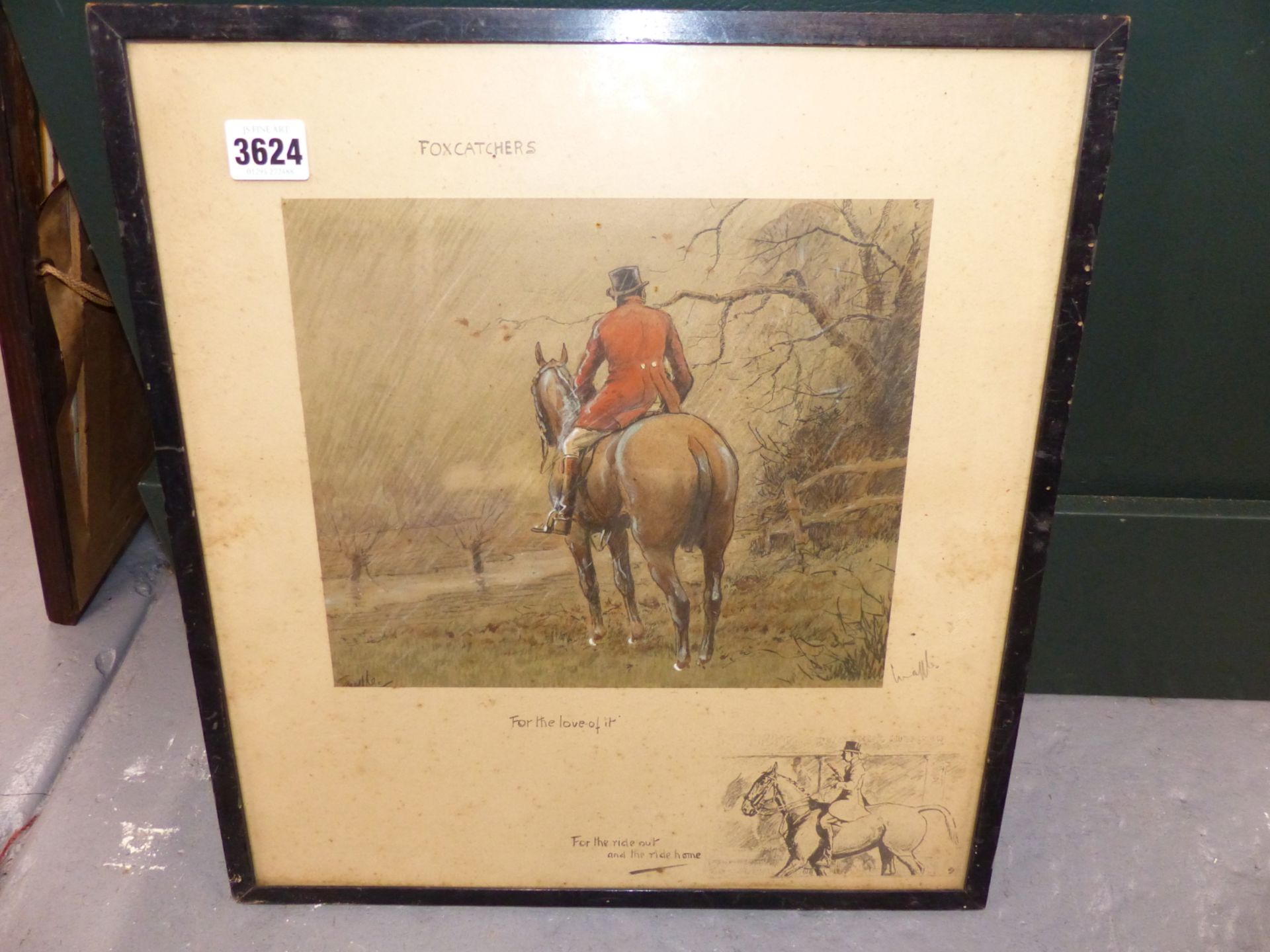 SNAFFLES- CHARLES JOHNSON PAYNE. "FOXCATCHERS" WITH REMARQUE "FOR THE RIDE OUT AND THE RIDE HOME". - Image 8 of 9