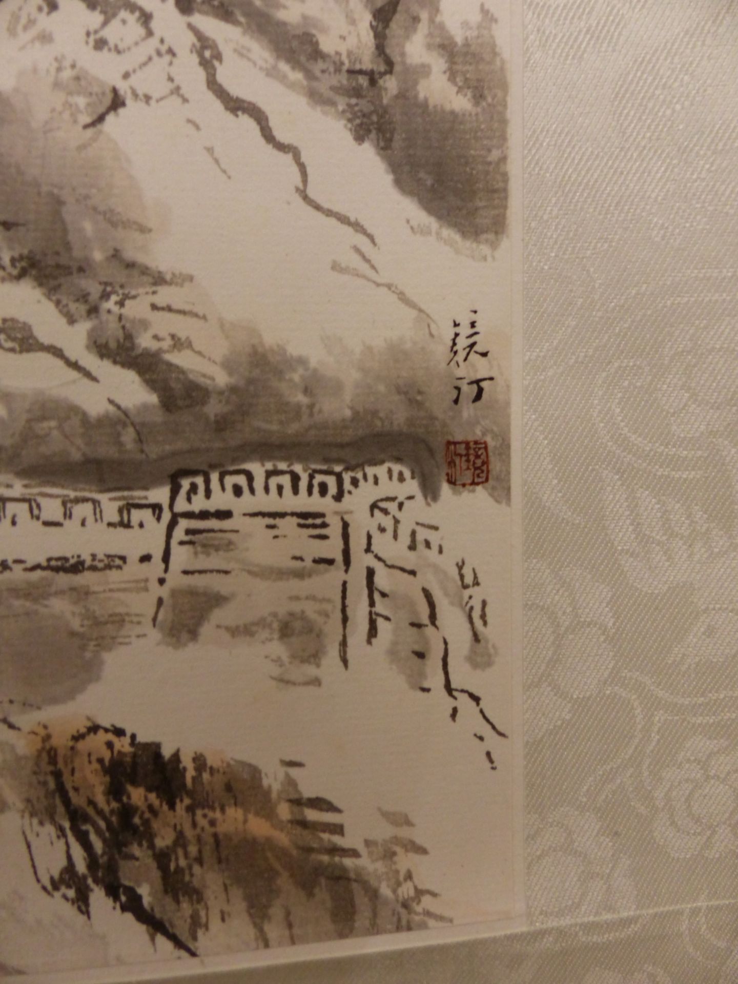 A CHINESE SCROLL PAINTING ILLUSTRATING CHAIRMAN MAO'S POEM- SNOW. BY WU CHING-DING. - Image 2 of 12