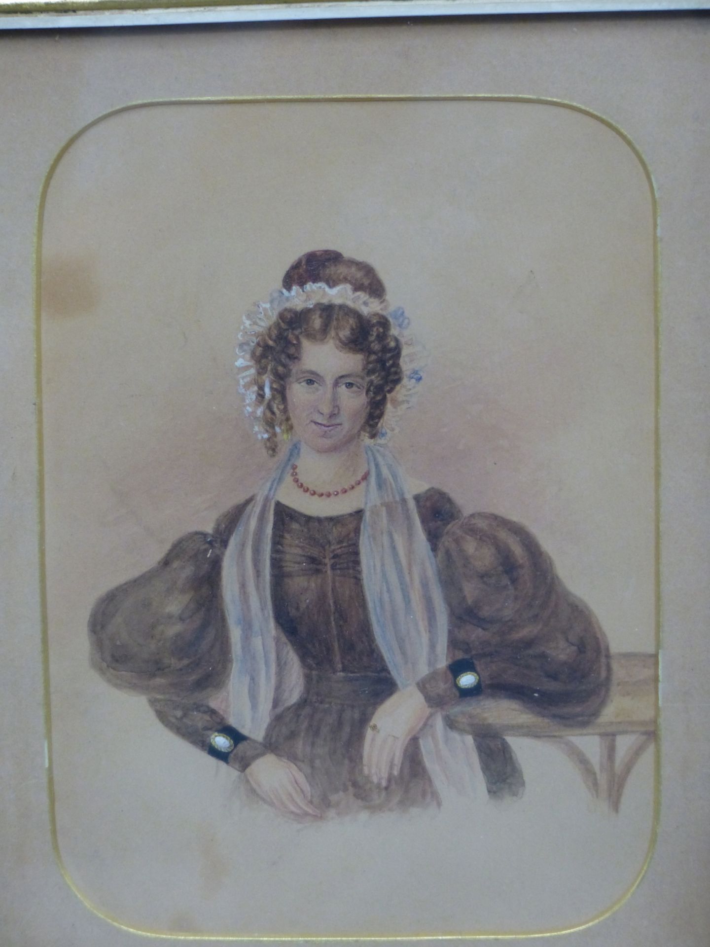 19TH CENTURY ENGLISH SCHOOL PORTRAIT OF ELIZABETH BROWN. WATERCOLOUR TOGETHER WITH COMPANION - Image 6 of 9