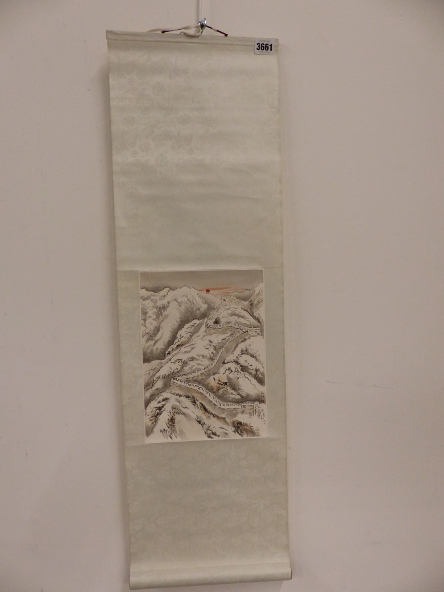 A CHINESE SCROLL PAINTING ILLUSTRATING CHAIRMAN MAO'S POEM- SNOW. BY WU CHING-DING. - Image 3 of 12