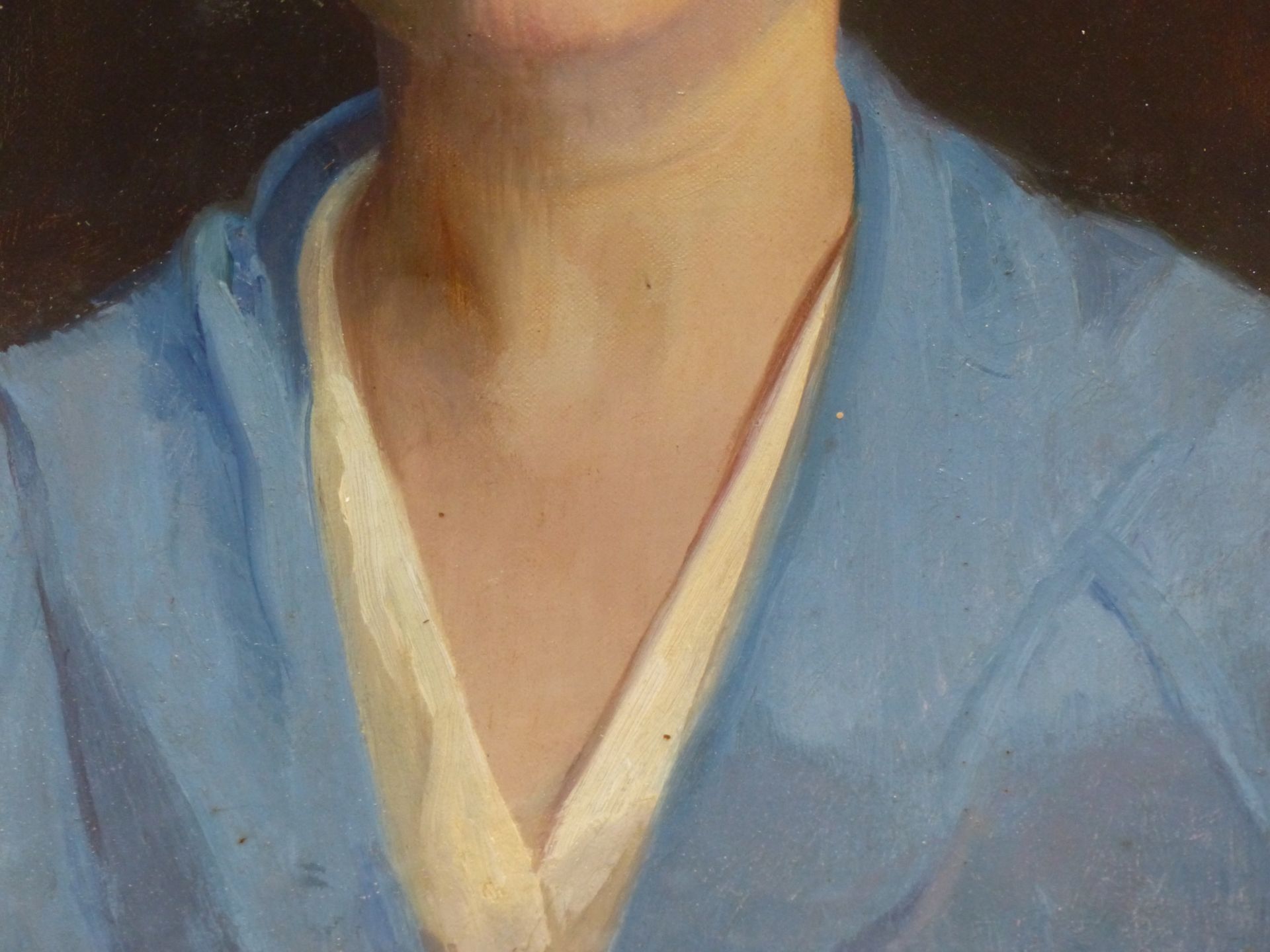 WILLIAM ARBER BROWN - KIRKPATRICK. (AMERICAN/ ENGLISH B. 1880) PORTRAIT OF THE ARTIST SISTER, OIL ON - Image 6 of 9