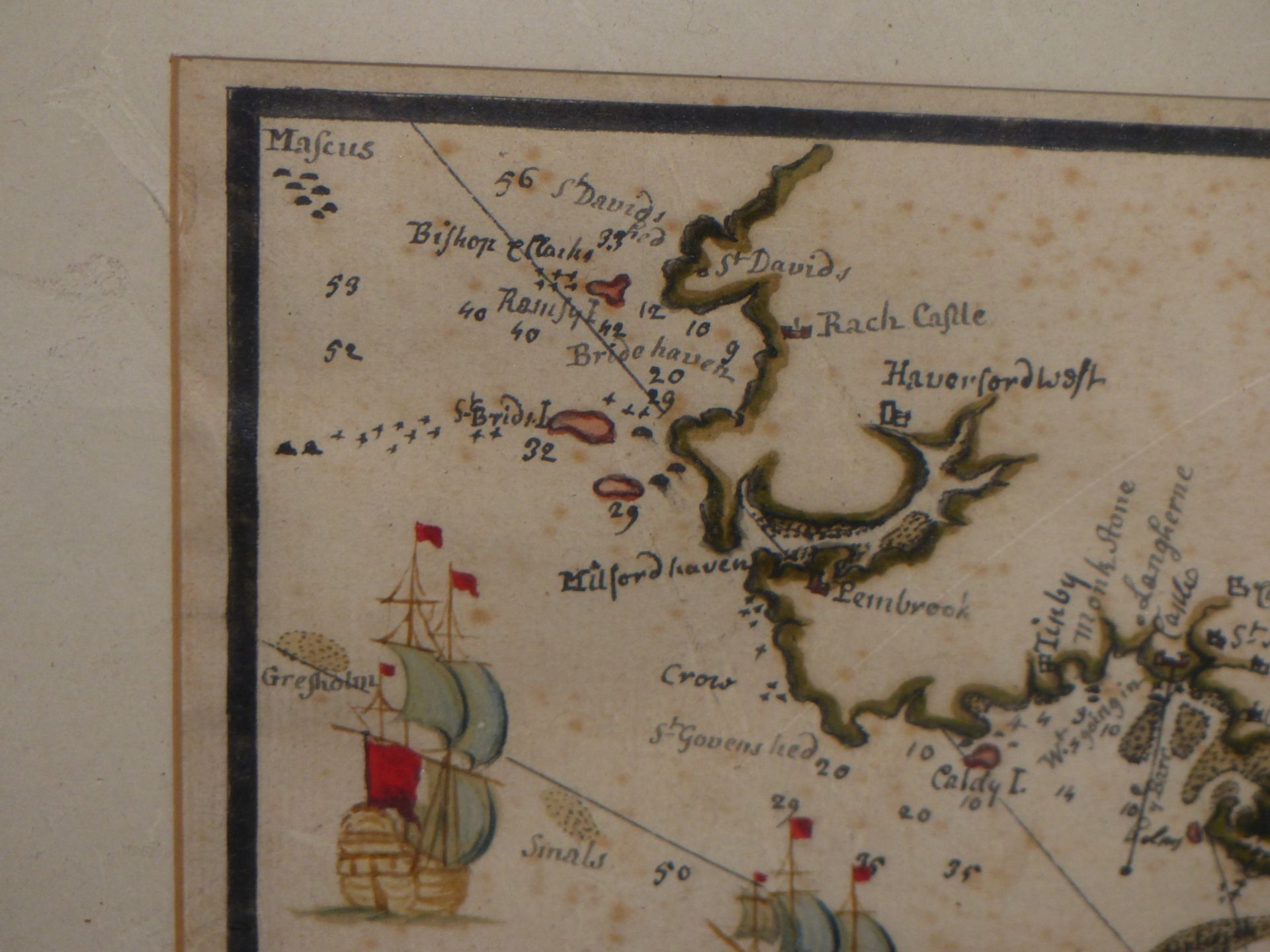 G. WOOD (CARTOGRAPHER) 18TH CENTURY ENGLISH. A DRAUGHT(SIC) OF THE BRISTOL CHANNEL EXACTLY - Image 6 of 9