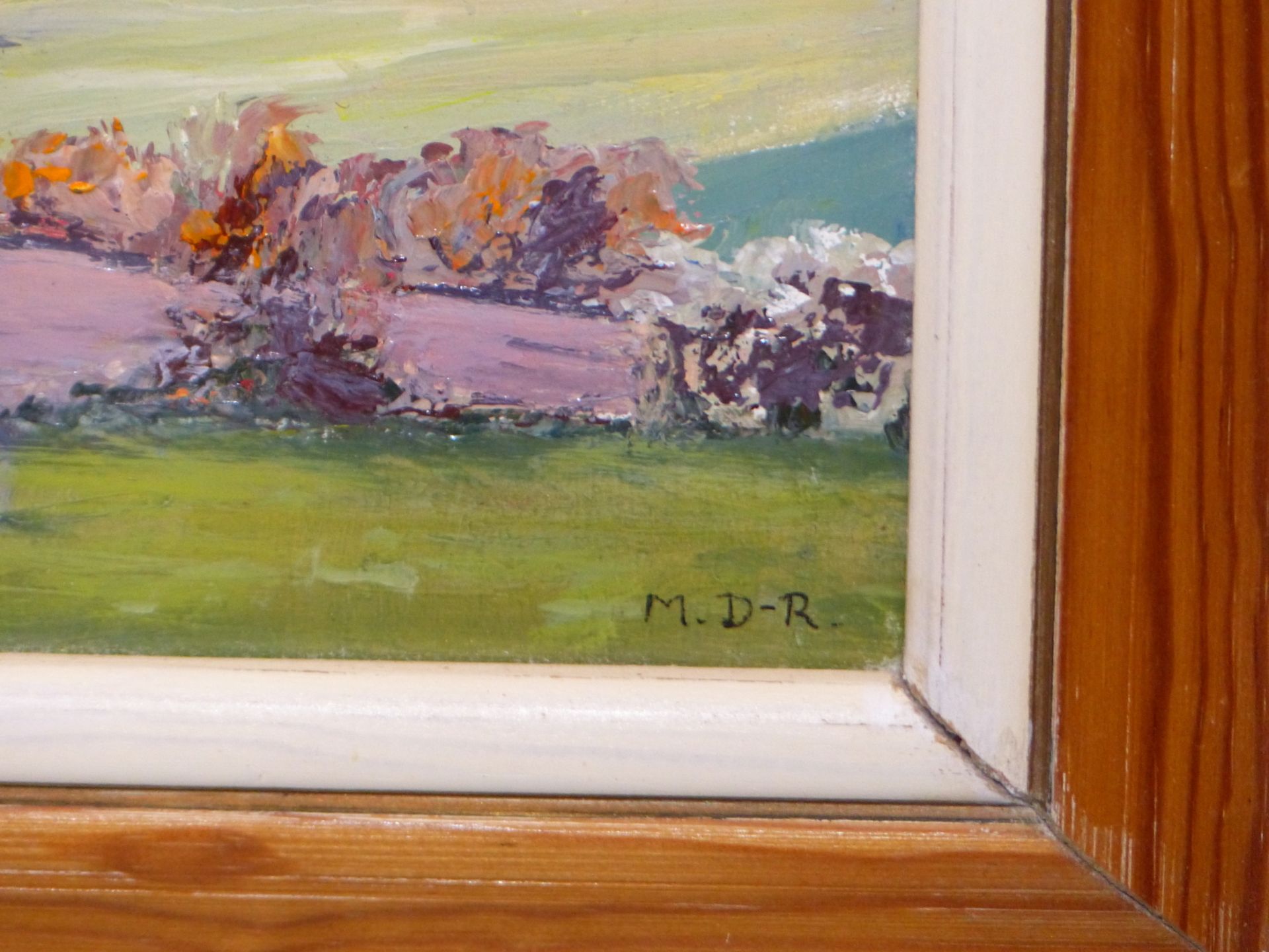 " MDR" 20TH CENTURY ENGLISH SCHOOL, LANDSCAPE WITH TREES, MONOGRAMMED LOWER RIGHT, OIL ON BOARD 25 X - Image 4 of 8