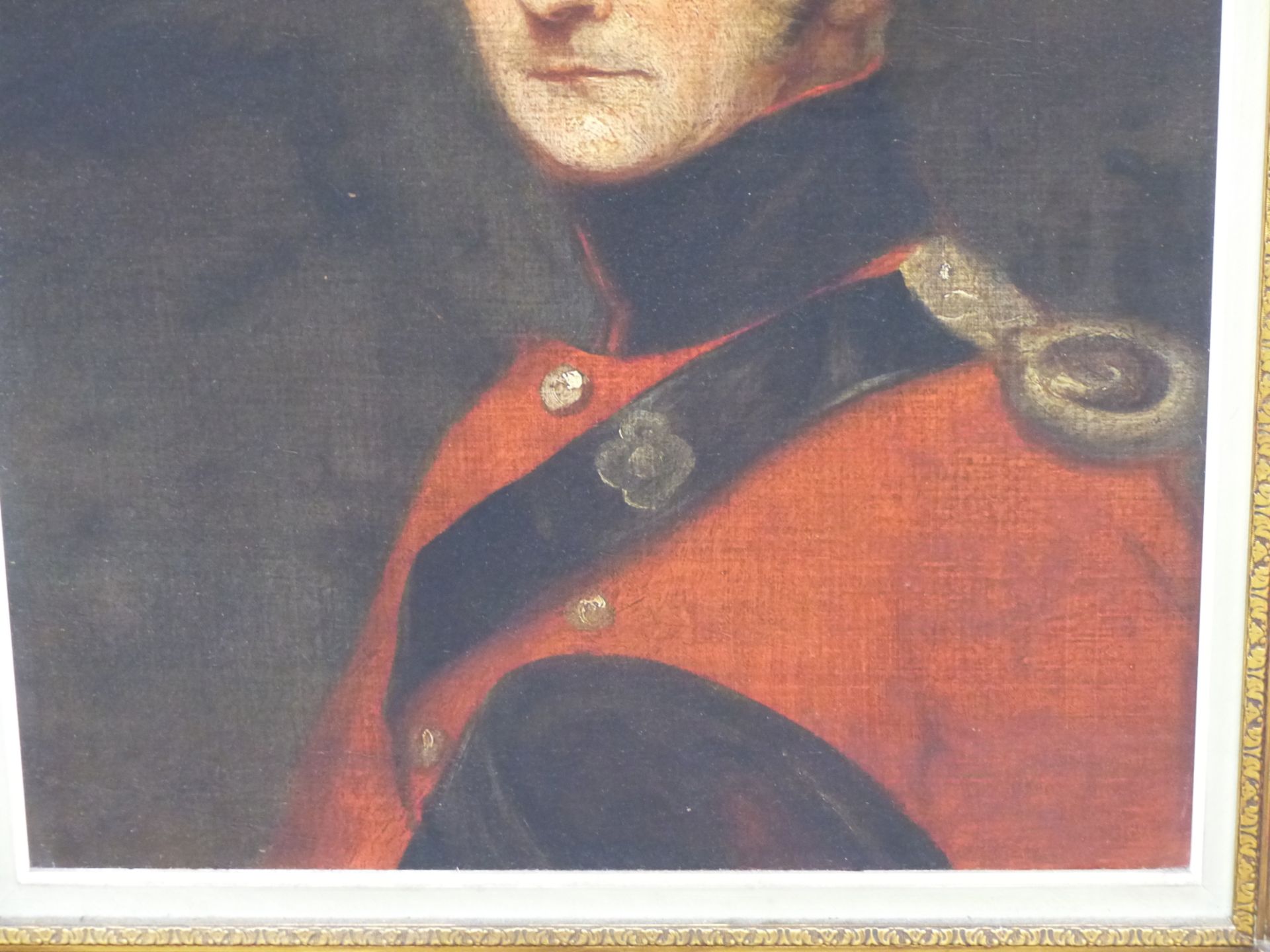 19TH CENTURY ENGLISH SCHOOL, PORTRAIT OF AN OFFICER, OIL ON CANVAS. 58.5 x 48cms. - Image 6 of 9