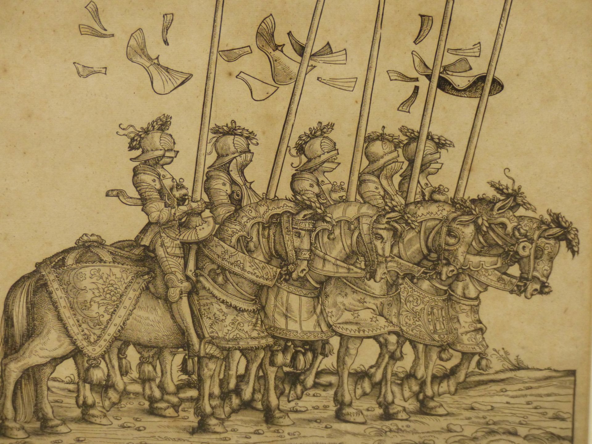 AFTER HANS BURGKMAIR (1473-1531) THE TRIUMPHAL PROCESSION OF MAXIMILIAN INTO AUGSBURG- WOODCUT- - Image 2 of 11