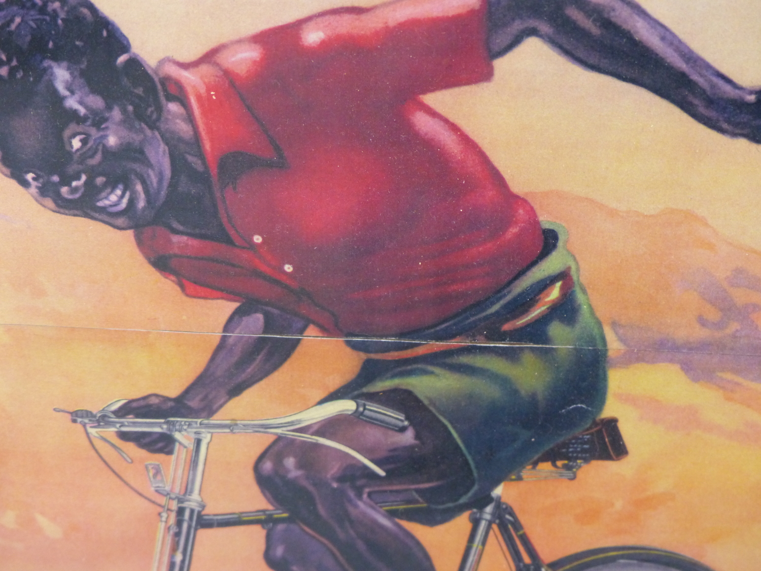 20TH CENTURY. A RARE RALIEGH ALL STEEL BICYCLE ADVERTISING PRINT.C.1940'S 62 X 48cm. - Image 13 of 18