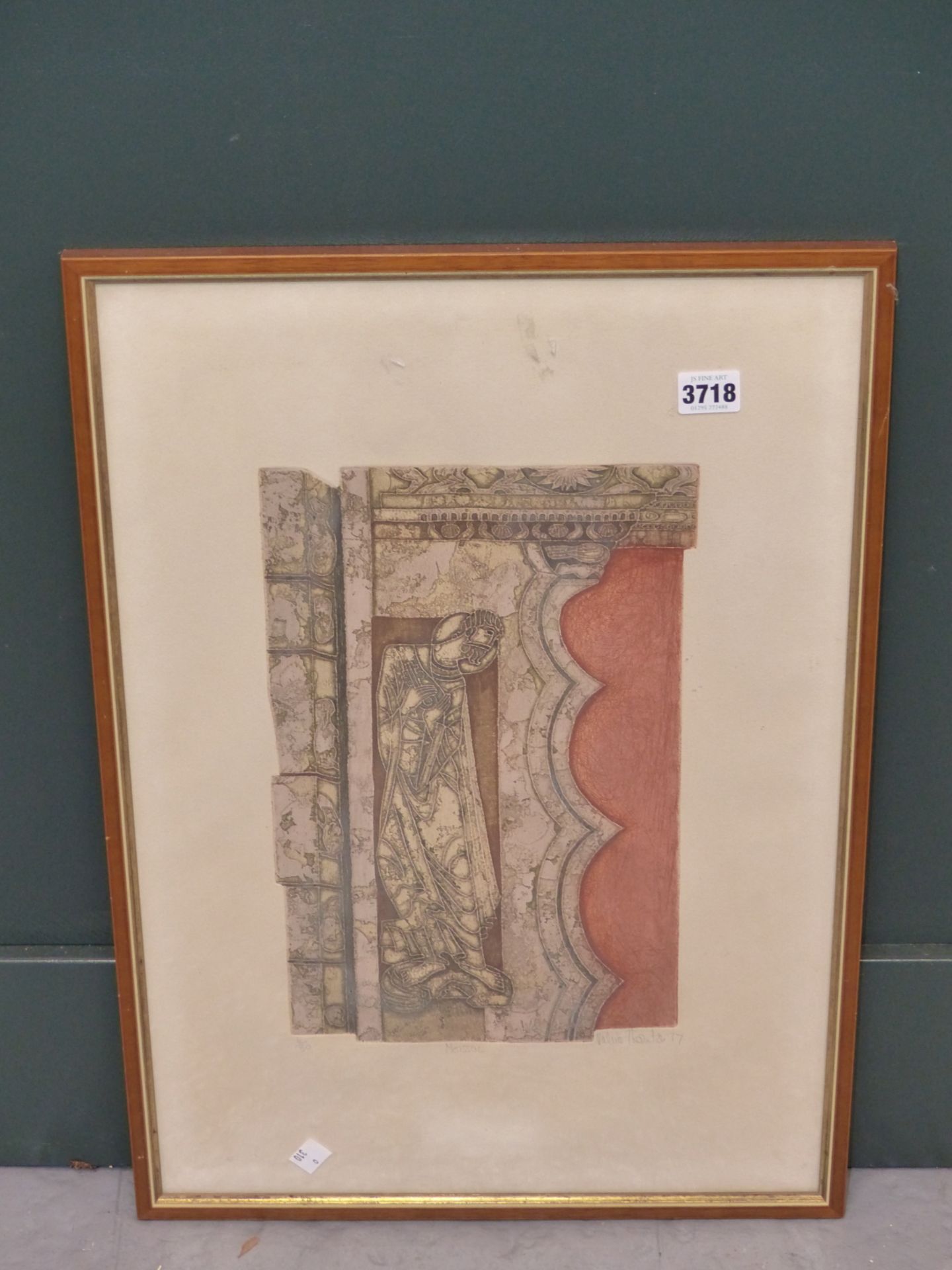 VALERIE THORNTON (1931- 1991) ARR. MOSAIC, COLOUR ETCHING. LIMITED EDITION No 6/50 SIGNED LOWER - Image 2 of 5