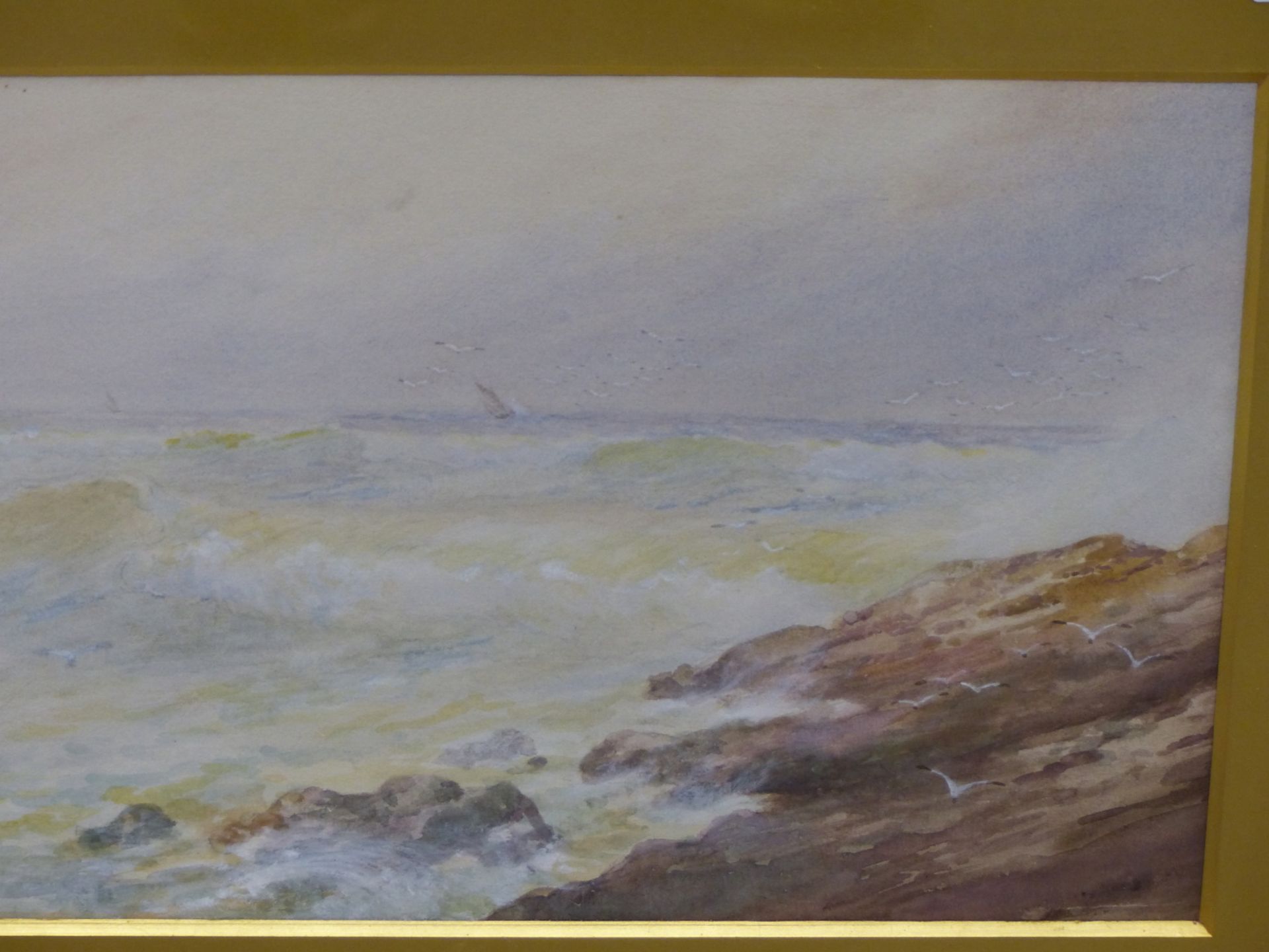 ATTRB. THOMAS HERBERT VICTOR ( AKA W. SANDS) ON THE CORNISH COAST. SIGNED WILL SANDS 1912. - Image 4 of 6