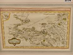 M BELLIN ( 18TH CENTURY) CARTE DU GRAND THIBET- A HAND COLOURED MAP. C1749.32 X 23 cm.